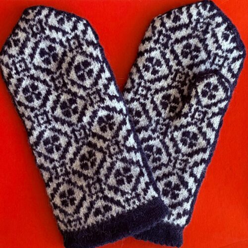 Vīriešu, vilnas, dubultie cimdi